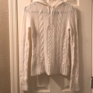 Cozy Cream Cable-Knit Hoodie